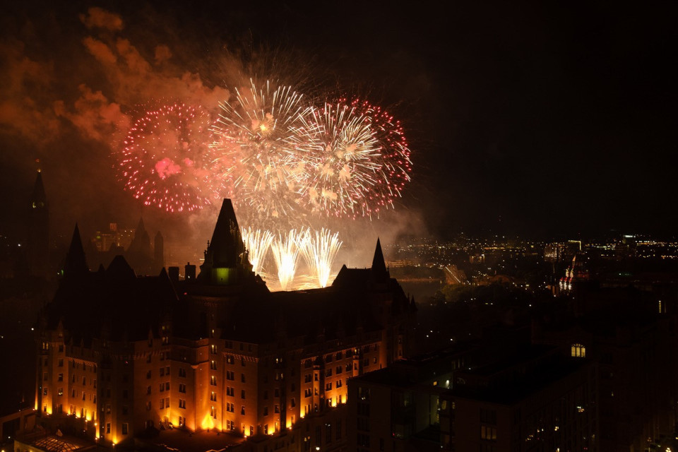 Fireworks view from Ottawa Westin TwentyTwo - Union Eleven | Erica Irwin Weddings and Events