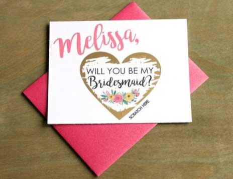 Fun ways to pop the question to your #bridalsquad - Will you be my bridesmaid? Will you be my bridesmaid? Scratch card for your bridesmaids | Wedbook.com