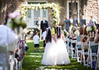 Flowergirls outdoor ceremony | Stonefields Heritage Farm | Themotions Photography