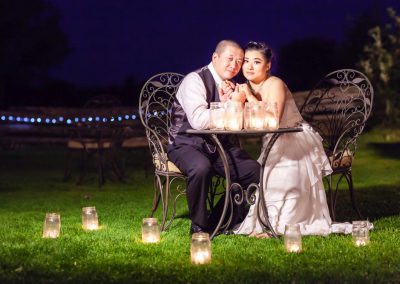 Candlelit wedding couple photo | Stonefields Heritage Farm | Themotions Photography