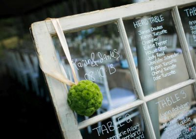 Rustic window seating chart | Private Residence Wedding | Union Eleven Photographers