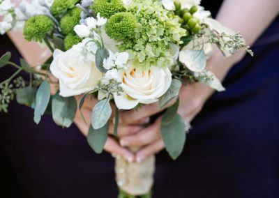 Bouquet white roses seeded eucalyptus | Private Residence Wedding | Union Eleven Photographers