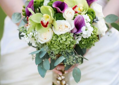 Bouquet green purple white | Private Residence Wedding | Union Eleven Photographers