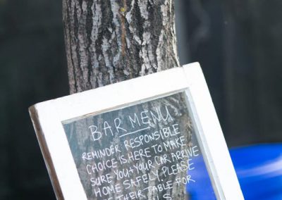 Rustic window bar menu | Private Residence Wedding | Union Eleven Photographers