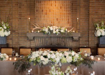 Floral Mantle Decor with Antlers | Rivermead Golf Club Ottawa | AMBphoto